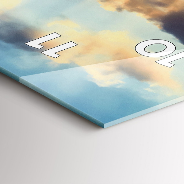 Reloj de vidrio vertical Puesta de sol en la playa - espejomat.es