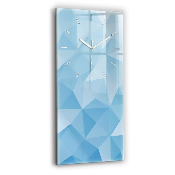 Reloj de cristal vertical Triángulos abstracto - espejomat.es