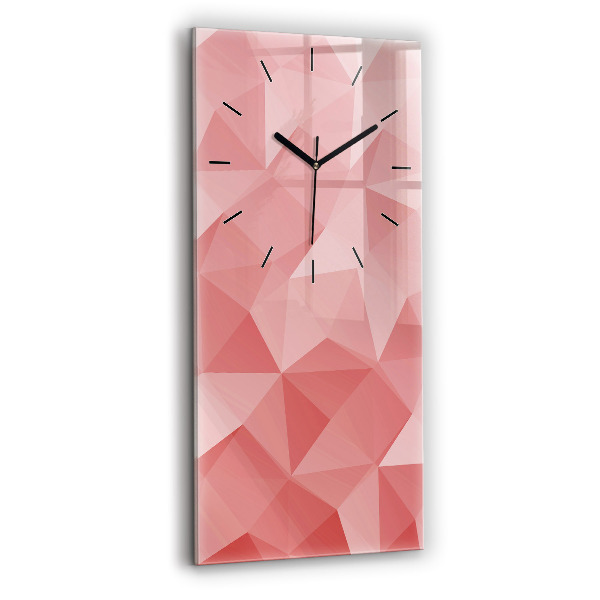 Reloj de vidrio vertical Triángulos abstracto - espejomat.es