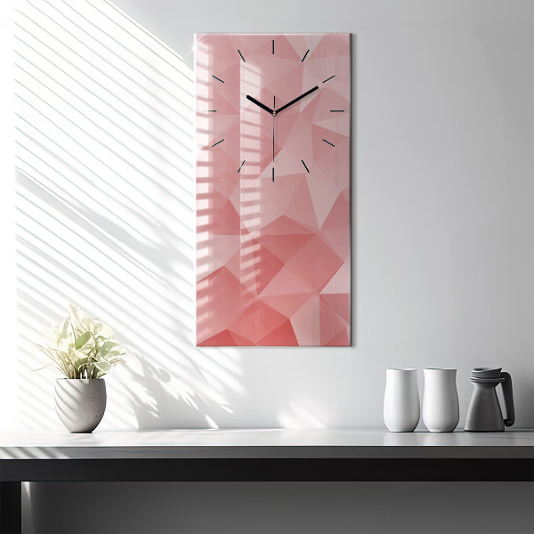 Reloj de vidrio vertical Triángulos abstracto - espejomat.es
