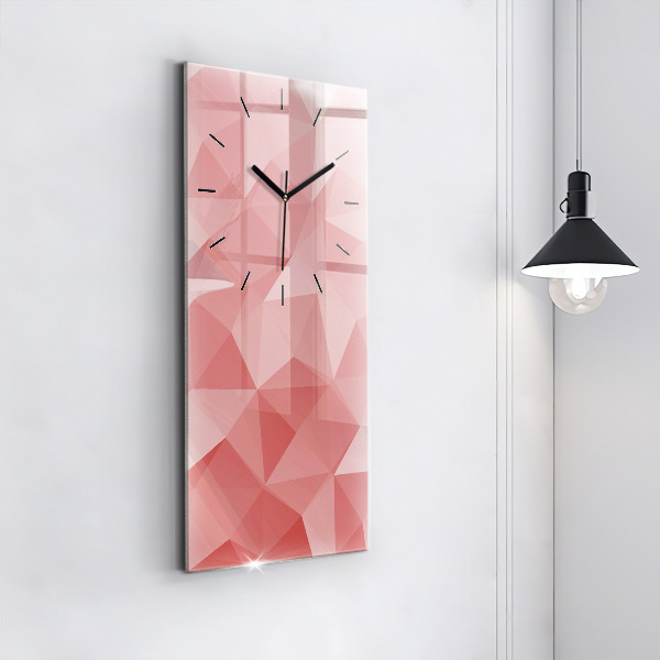 Reloj de vidrio vertical Triángulos abstracto - espejomat.es