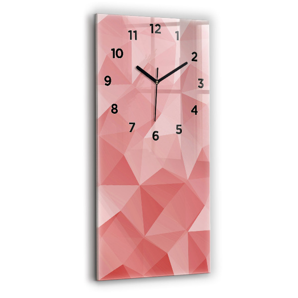 Reloj de vidrio vertical Triángulos abstracto - espejomat.es