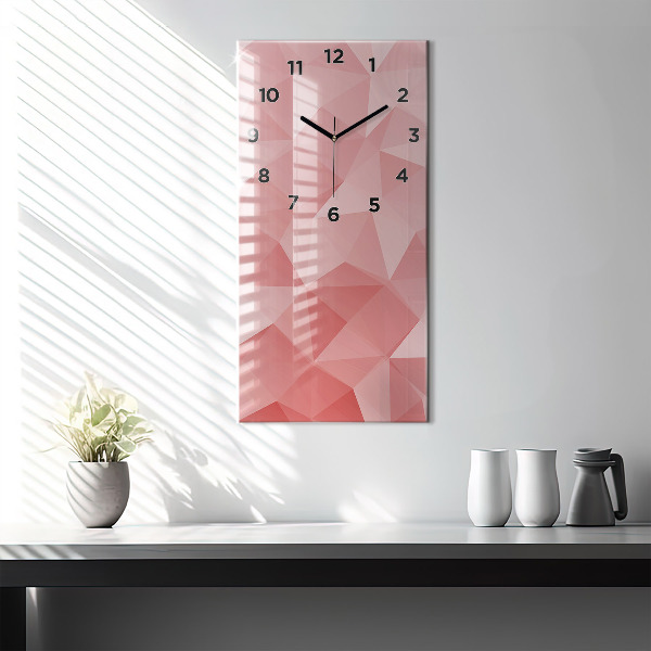 Reloj de vidrio vertical Triángulos abstracto - espejomat.es
