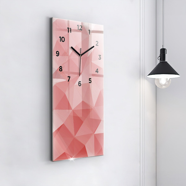 Reloj de vidrio vertical Triángulos abstracto - espejomat.es