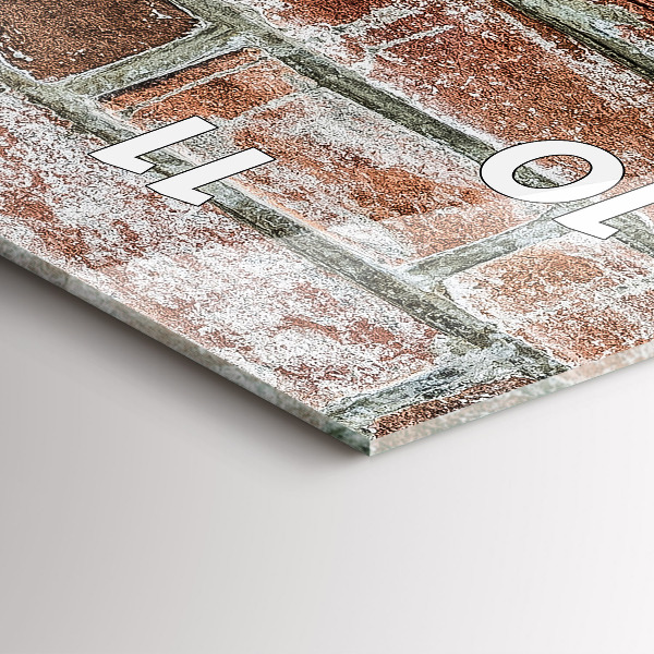 Reloj de vidrio vertical Pared de ladrillos - espejomat.es