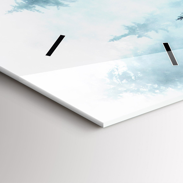 Reloj de vidrio vertical Bosque brumoso - espejomat.es