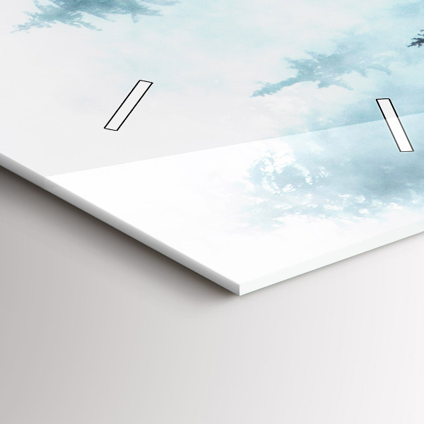 Reloj de vidrio vertical Bosque brumoso - espejomat.es