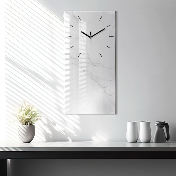 Reloj de cristal vertical Mármol decorativo - espejomat.es