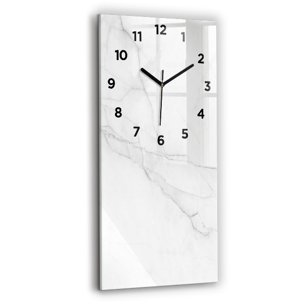 Reloj de cristal vertical Mármol decorativo - espejomat.es