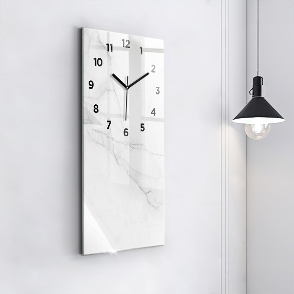 Reloj de cristal vertical Mármol decorativo - espejomat.es