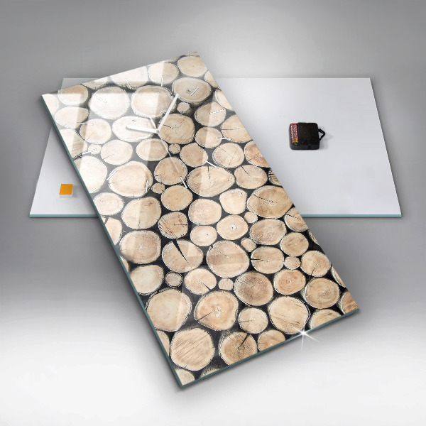 Reloj vertical Tronco de árbol cortado - espejomat.es