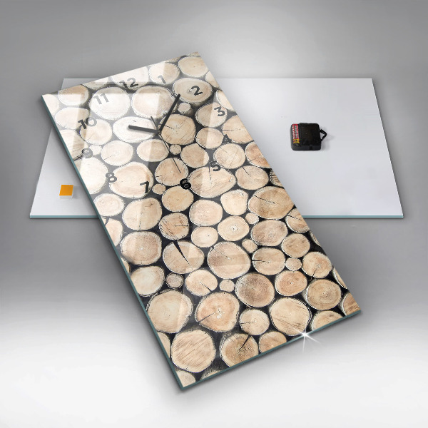 Reloj vertical Tronco de árbol cortado - espejomat.es