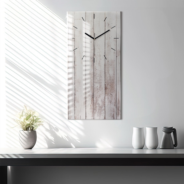 Reloj vertical Tablas de madera clara - espejomat.es
