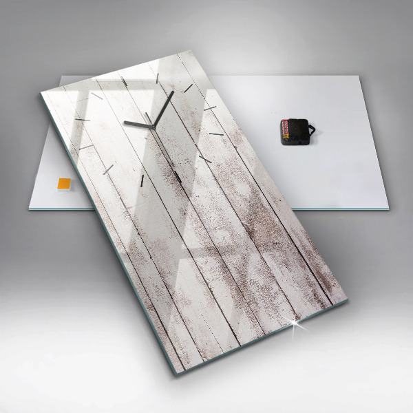 Reloj vertical Tablas de madera clara - espejomat.es