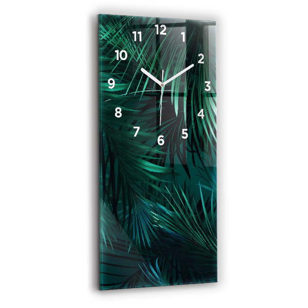 Reloj vertical Hojas tropicales - espejomat.es