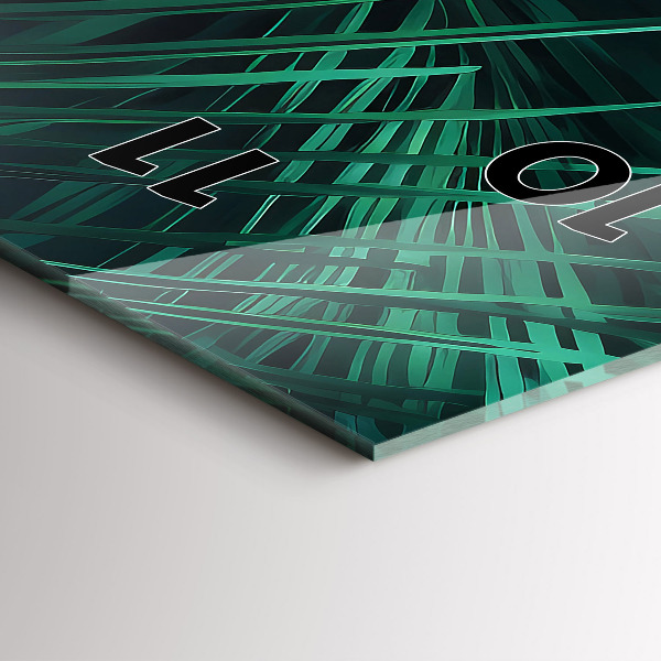 Reloj vertical Hojas tropicales - espejomat.es