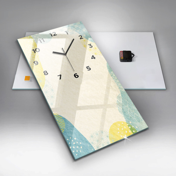 Reloj de cristal vertical Patrón marco - espejomat.es