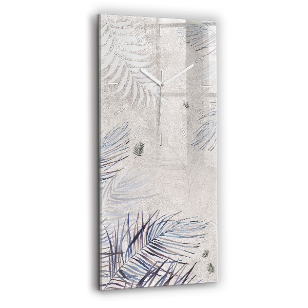 Reloj de cristal vertical Hoja de palmera - espejomat.es