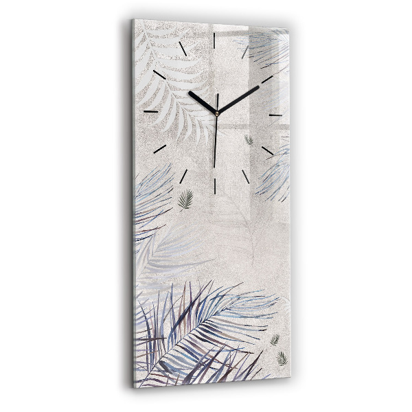 Reloj de cristal vertical Hoja de palmera - espejomat.es