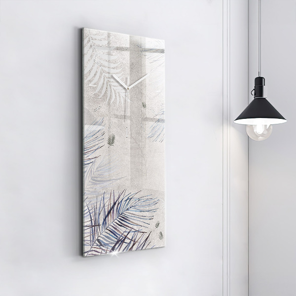 Reloj de cristal vertical Hoja de palmera - espejomat.es