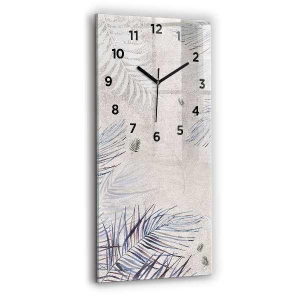 Reloj de cristal vertical Hoja de palmera - espejomat.es