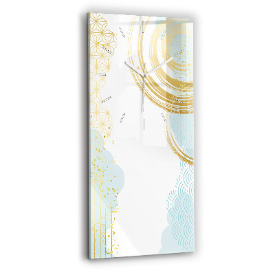 Reloj de vidrio vertical Patrón decorativo - espejomat.es