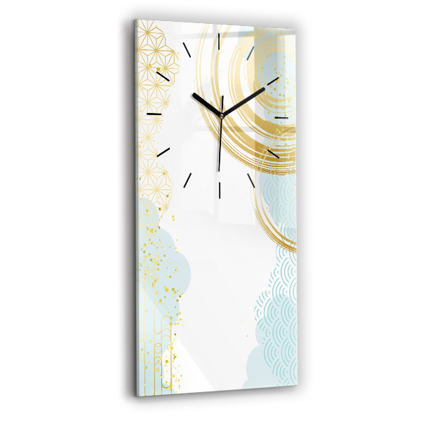 Reloj de vidrio vertical Patrón decorativo - espejomat.es