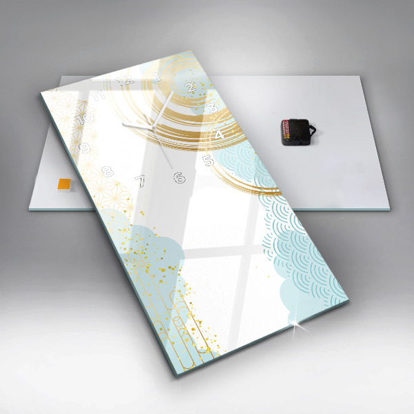 Reloj de vidrio vertical Patrón decorativo - espejomat.es