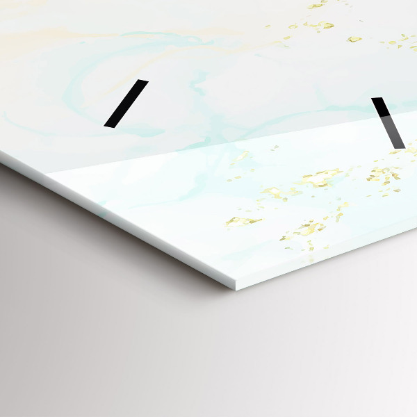 Reloj de cristal vertical Mármol acuarela - espejomat.es