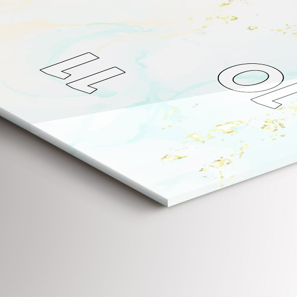 Reloj de cristal vertical Mármol acuarela - espejomat.es