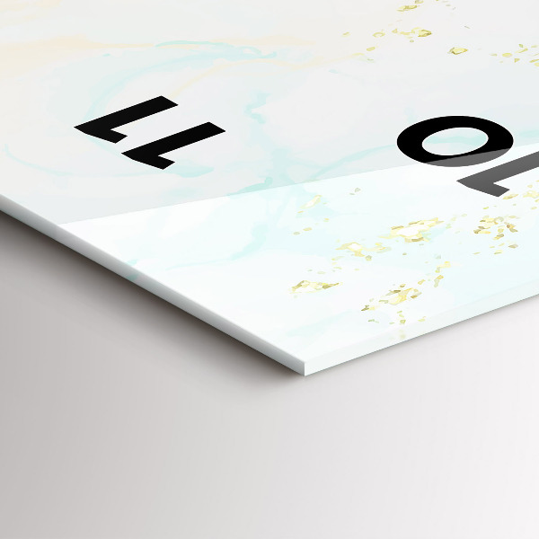 Reloj de cristal vertical Mármol acuarela - espejomat.es