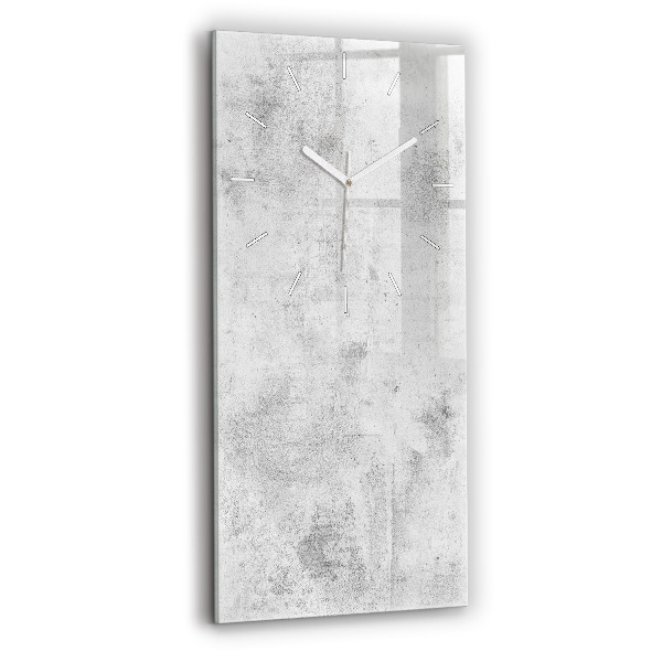 Reloj de vidrio vertical Pared de hormigón - espejomat.es