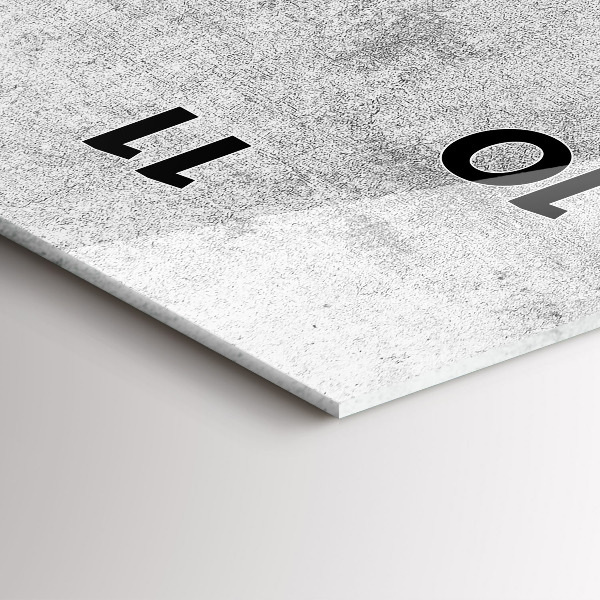 Reloj de vidrio vertical Pared de hormigón - espejomat.es