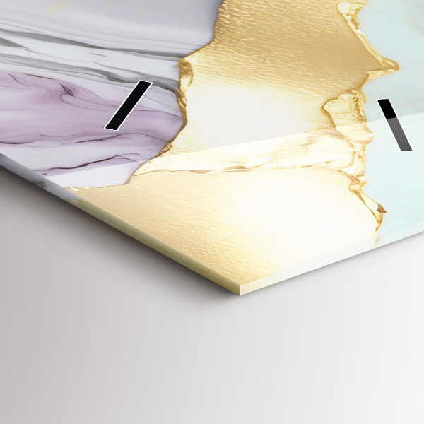 Reloj de vidrio vertical Patrón de mármol - espejomat.es