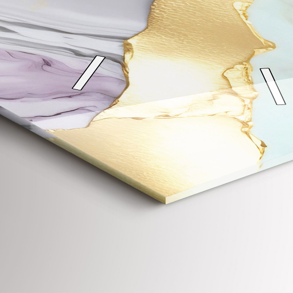 Reloj de vidrio vertical Patrón de mármol - espejomat.es