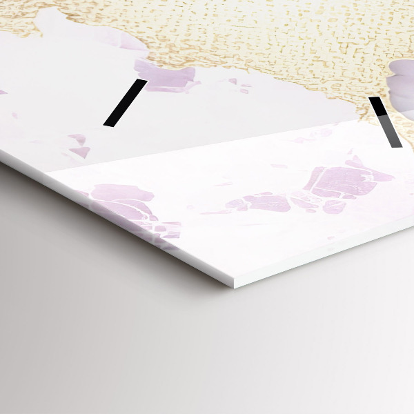 Reloj de cristal vertical Mármol pastel - espejomat.es