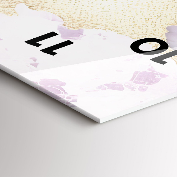 Reloj de cristal vertical Mármol pastel - espejomat.es