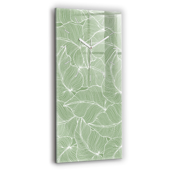 Reloj vertical Patrón de hojas de la naturaleza - espejomat.es