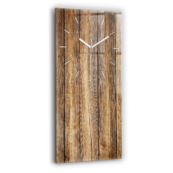Reloj de vidrio vertical Tablas de madera - espejomat.es