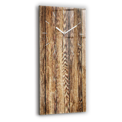 Reloj de vidrio vertical Tablas de madera - espejomat.es