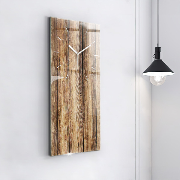 Reloj de vidrio vertical Tablas de madera - espejomat.es
