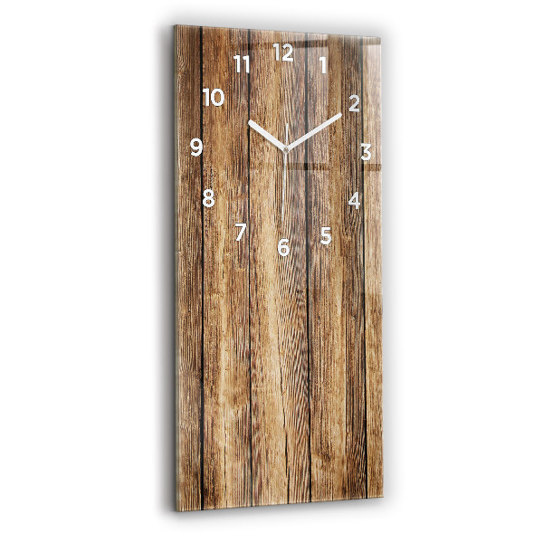 Reloj de vidrio vertical Tablas de madera - espejomat.es