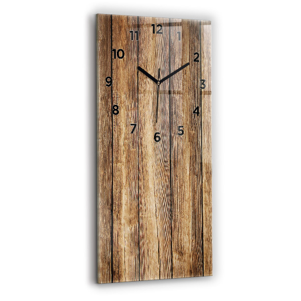 Reloj de vidrio vertical Tablas de madera - espejomat.es
