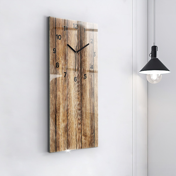 Reloj de vidrio vertical Tablas de madera - espejomat.es
