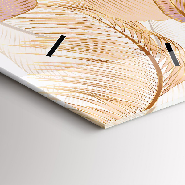 Reloj de vidrio vertical Naturaleza patrón de hoja - espejomat.es