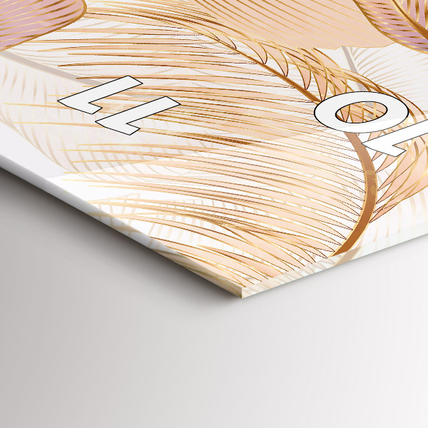 Reloj de vidrio vertical Naturaleza patrón de hoja - espejomat.es