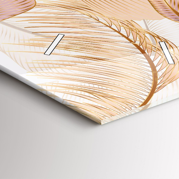 Reloj de vidrio vertical Naturaleza patrón de hoja - espejomat.es