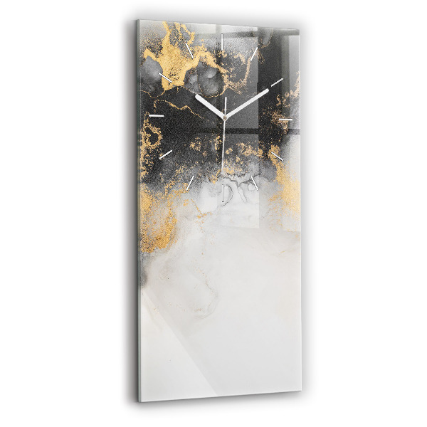 Reloj de cristal vertical Mármol artístico - espejomat.es