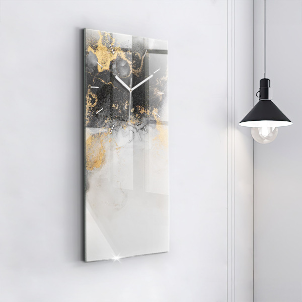 Reloj de cristal vertical Mármol artístico - espejomat.es