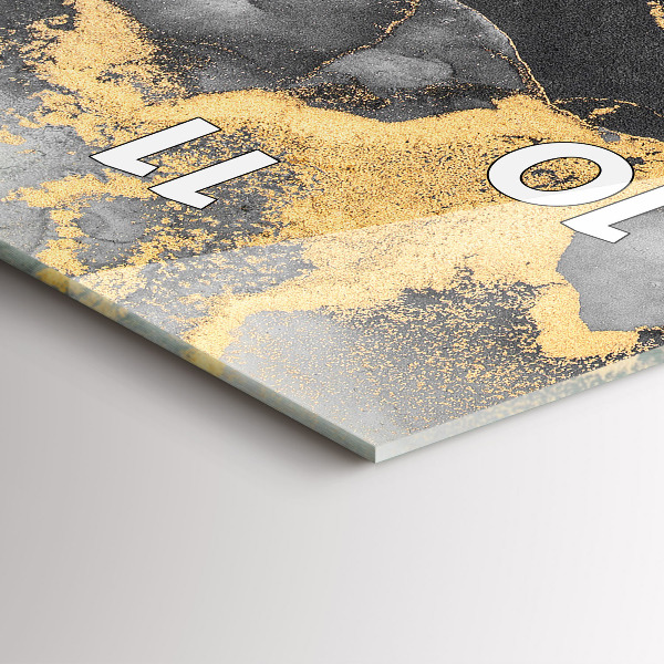 Reloj de cristal vertical Mármol artístico - espejomat.es